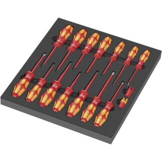 WERA Werkzeugmodul 9711, 16-tlg. mit VDE Schraubendrehern, wasser- und ölabweisend
