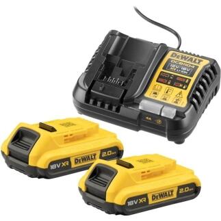 DEWALT Akku-Starter-Set DCB1104D2, 2x 2Ah Akkus DCB183, Schnellladegerät DCB1104, 18V