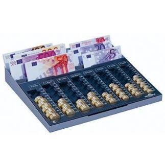 DURABLE Geldzählbrett €UROBOARD XL, anthrazit, 8 Fächer für Banknoten, 8 Münzschächte