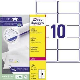 Avery Zweckform Versandetikett QuickPEEL 1.000 St., ultragrip®, selbstklebend, A4, weiß