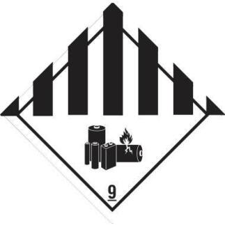 DR-Label Gefahrgut Aufkleber Kl.9, 100x100mm, 500 Stück, weiß/schwarz, Papier, ADR konform