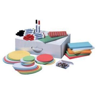 Franken Moderationsbox X-tra Line, 1000 Teile, 250 Rechtecke, 100 Ovale, 100 Kreise, Marker,