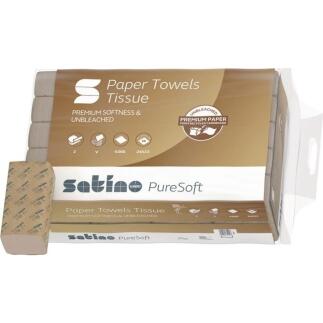 Handtuchpapier Satino PureSoft 2-lagig, soft beige, 4000 Tücher, 100% Recycling-Qualität
