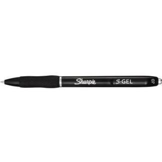 Sharpie S-Gel Gelschreiber 0,7mm, schwarz, rot, blau, 12 St./Pack, gummierter Griff, Druckmechanik