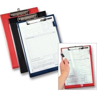 Auftragstasche DIN A4 mit Klettverschluss, blau, rot oder schwarz, VE 10 Stück, EICHNER