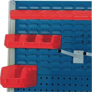 Schlitzplatte B990xL457mm lichtgrau oder enzianblau, Stahlblech, pulverbeschichtet, BOTT