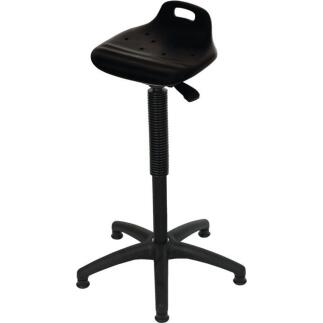 Stehhilfe mit PU-Schaum-Sitz, höhenverstellbar 570-820mm, Kunststoff-Fußkreuz, schwarz