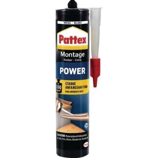 Montagekleber POWER weiß PATTEX 370g Kartusche oder 250g Tube, für Dekorplatten, Styropor, außen