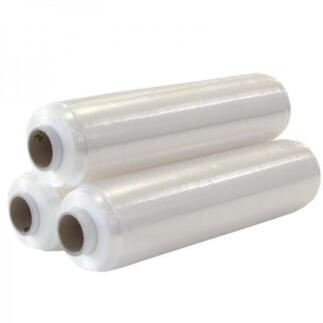 TRANSPAK Handstretchfolie 430mm x 600m, transparent, randverstärkt, 8µ, 6 Rollen, hohe Haftung