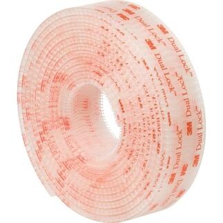 Druckverschluss Dual Lock SJ356B, transluzent, 2,5m x 25mm, wiederlösbar, für Innen- und