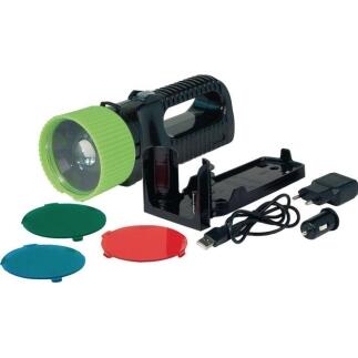 LED-Handscheinwerfer UniLux Pro AccuLux, 270 lm, 2 Stufen, Notlicht, Akku-Anzeige, Wand-Ladestation