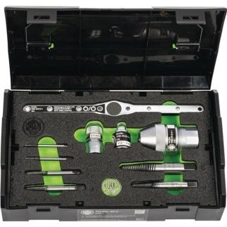 KUKKO Schraubenausdrehersatz K-49 10-teilig, für Gewindedurchmesser 4-20mm, sofort einsatzbereit