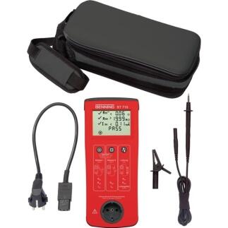 Gerätetester ST 710, für 2500 Prüflinge, Prüfgerät mit Prüfleitung, Grafikdisplay, VDE 0701/0702