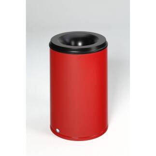 Papierkorb feuersicher, 15 bis 110 Liter, selbstlöschend, abnehmbares Kopfteil, aus Stahlblech,
