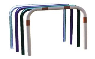 Anlehnbügel/Absperrbügel 'Usedom' aus Stahl, Ø 76 mm, Höhe 1150 mm, zum Aufdübeln, ohne Farbe,