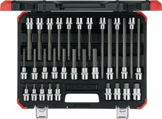 GEDORE RED Steckschlüsselsatz R6800, 30-tlg., 1/2 Zoll, Innensechskant 5-19mm, verschiedene Längen
