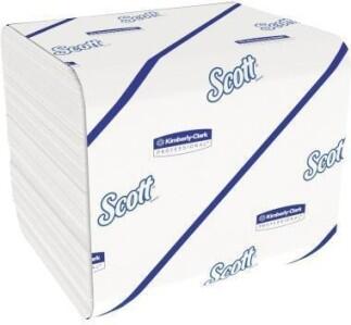 Scott Control Einzelblatt-Toilettenpapier 2lagig, 12,5x18,6cm, 7920 Bl./Pack, weiß, hygienisch