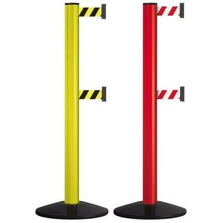 Personenleitsystem 'Beltrac Classic Safety Double' aus Aluminium, Gurtlänge 2 x je 2,3 m, mobil