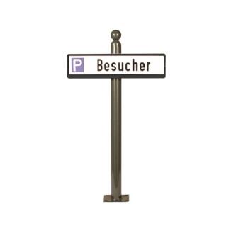 Parkplatzbeschilderung PSIGN 'Kiel', Stahl-Stilpfosten Ø 60 mm, Höhe über Flur ca. 900 mm