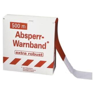 Absperrband 'Robust', rot/weiß, Breite 80 mm, verschiedene Längen