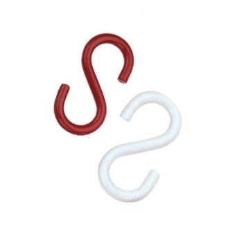 Modellbeispiele: S-Haken aus Stahl Gliederstärke 5 mm, kunststoffbeschichtet (Art. 14376 + 14366)