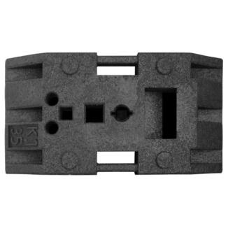 TL-Fußplatte K 35, BASt-geprüft, ca. 28 kg, mit Batteriefach