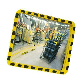 Industriespiegel 'EUCRYL®' aus Acrylglas, gelb/schwarz