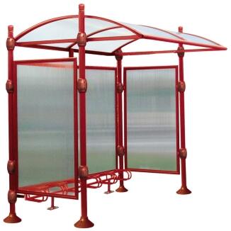 Überdachungssystem 'Trend', einseitig, Pfosten mit Flachkopf