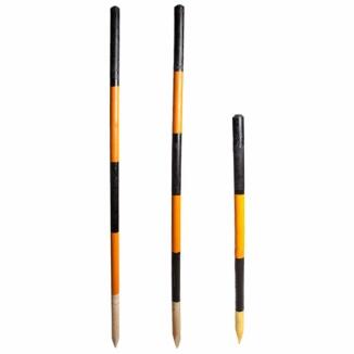 Schneeleitstäbe aus Holz, Ø 50mm, Länge 1250-2500 mm, versch. Farbverteilung