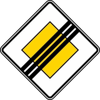 Verkehrszeichen 307 StVO, Ende der Vorfahrtstraße