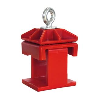 Schilderklemme aus Kunststoff, für Vierkantrohr 40 x 40 mm und Rundrohr Ø 42 mm, versch. Farben