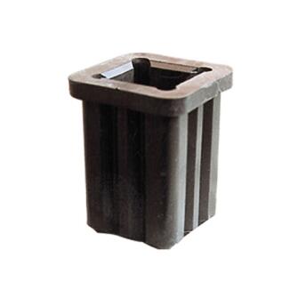 Rohrschuh aus Kunststoff 60 x 60 mm, für Schaftrohre 40 x 40 mm und Ø 42 mm