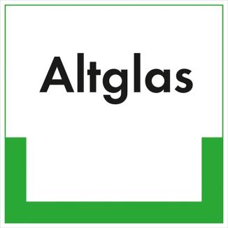 Kennzeichnungsschild Altglas