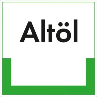 Kennzeichnungsschild Altöl