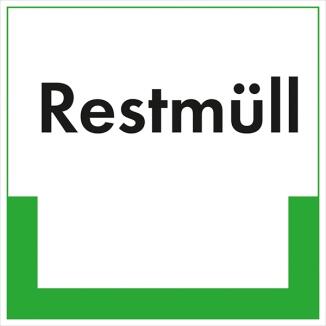 Kennzeichnungsschild Restmüll
