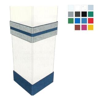 Säulenschutzprofil 100 mm aus 20 mm HDPE -Defender F20- für Rechtecksäulen mit 45°-Fasen