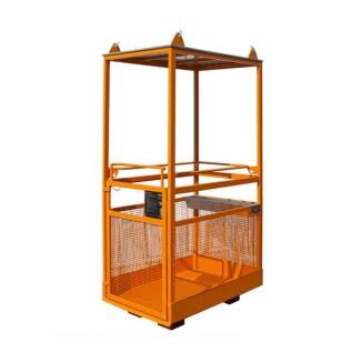 Arbeitsbühne 'Typ MB-K-IV' aus Stahl, mit Dach und Vierstrangkette