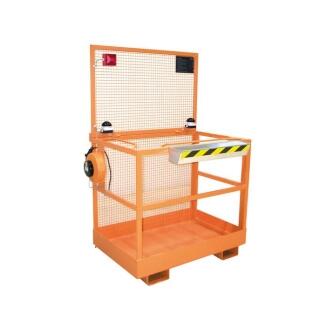 Arbeitsbühne 'Typ MB-ST' aus Stahl, mit Zweihand-Zustimmungs-Tastschalter