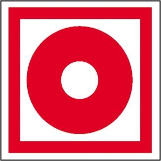 Brandschutzschild, Brandmelder (manuell), langnachleuchtend