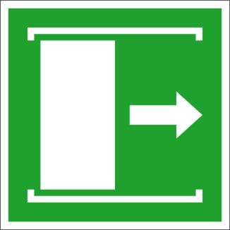 Rettungsschild Schiebetür öffnet nach rechts, langnachleuchtend