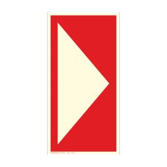 Brandschutz-Zusatzschild, Richtungsangabe gerade, langnachleuchtend