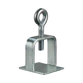 Schilderklemme aus Stahl für Vierkantrohr 60 x 60 mm und Rundrohr Ø 60 mm