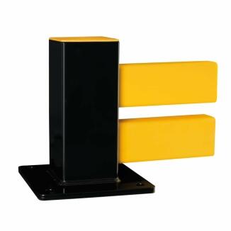 Standpfosten für Bodenbarriere 'Hybrid', aus Stahl, Höhe 255 mm, versch. Ausführungen