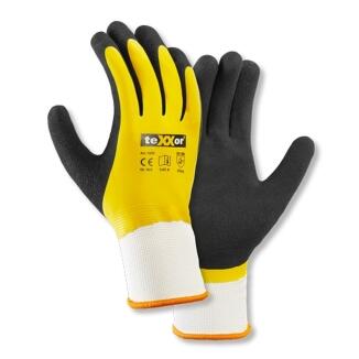 teXXor® Polyester-Strickhandschuhe LATEX GELB