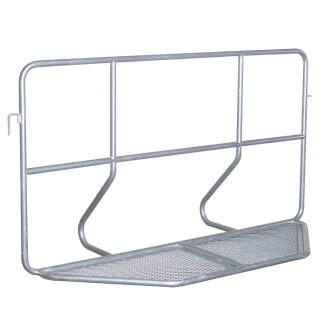 Absperrgitter 'Police L' aus Stahl, Länge 2100 mm, mit Auftrittplatte, starre Ausführung