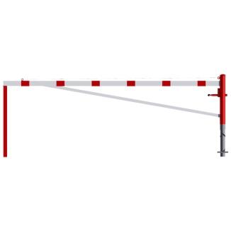 Drehschranke, horizontal schwenkb., mit Verstrebungsrohr und 2 Auflagestützen, Breite 3000-6000mm