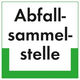 Modellbeispiel: Kennzeichnungsschild Abfall Sammelstelle (Art. 43.6601)