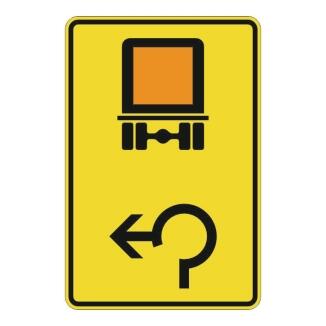 Verkehrszeichen 442-15 StVO, Vorwegweiser für kennz.pfl. F. m. gefährl. Gütern im Kreisv.,