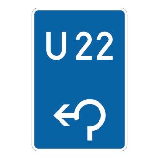 Verkehrszeichen 460-13 StVO, Bedarfsumleitung im Kreisverkehr links