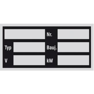 Typen- und Leistungsschild